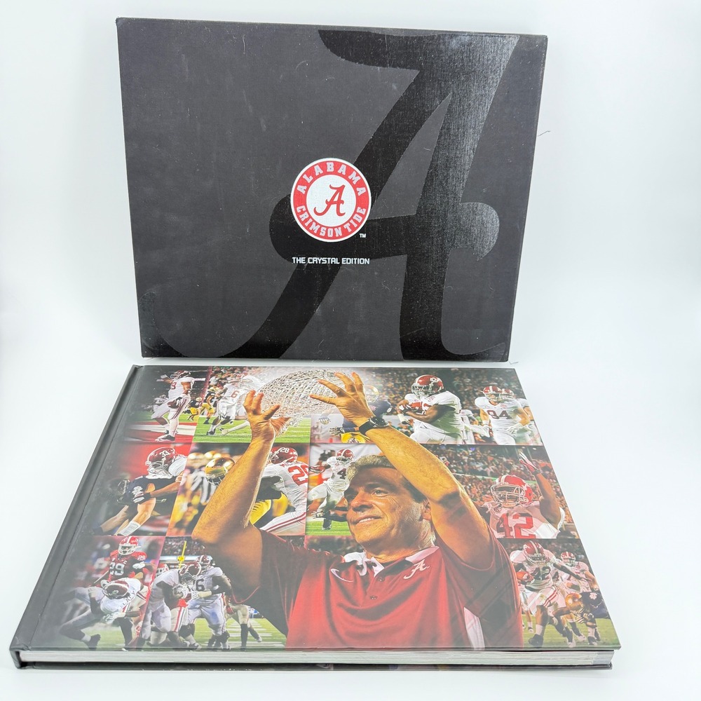 Alabama Crimson Tide The Crystal Edition Book Black with Slipcover Kent Gidley